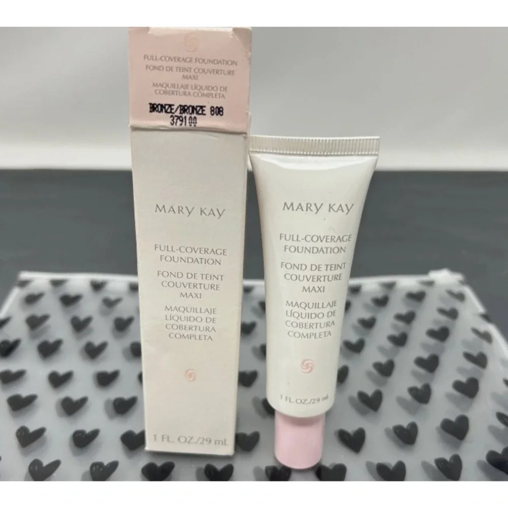 New Mary Kay Full Coverage Foundation Bronze 808 Pink Cap Normal to Dry Skin NIB